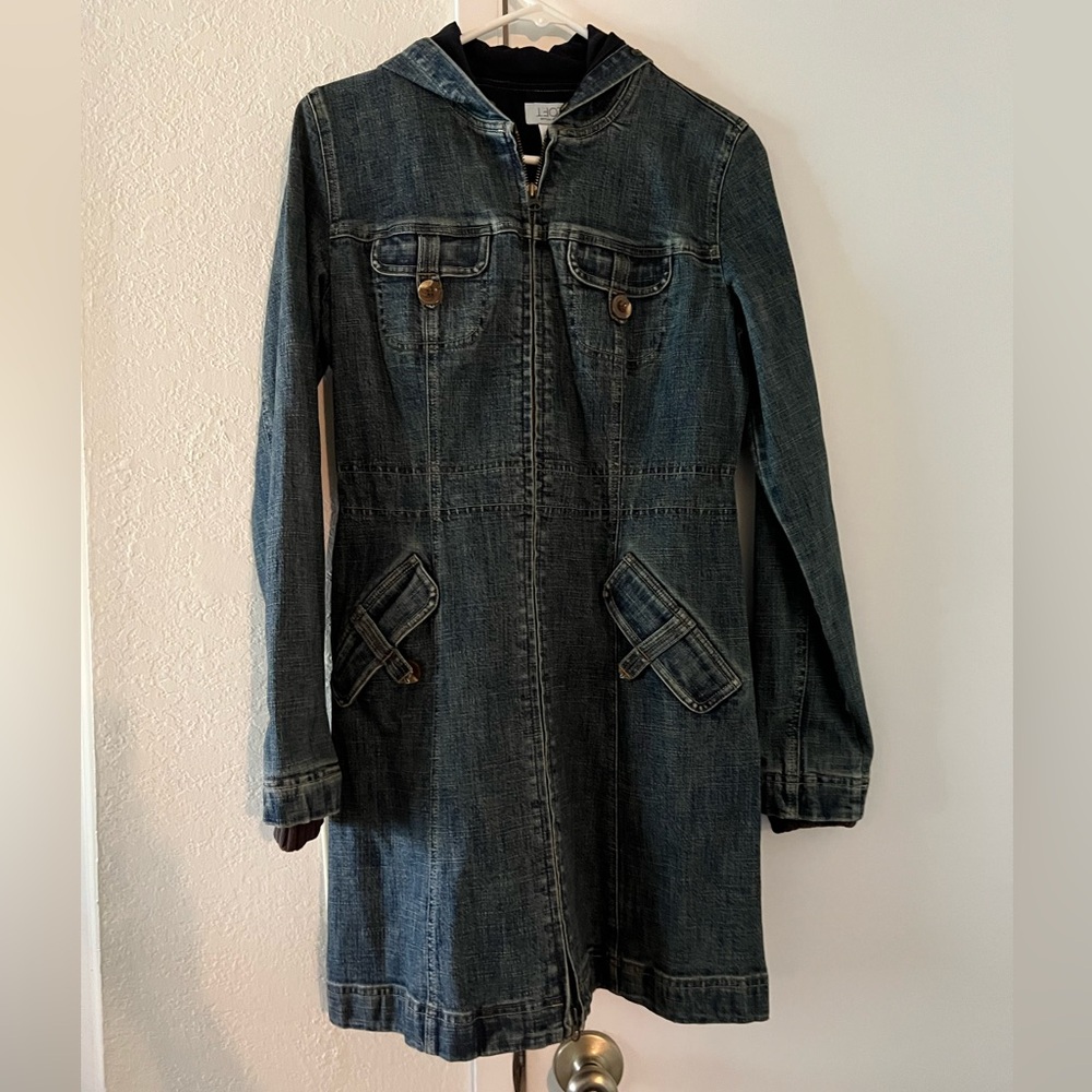 Dark Denim Long Jacket Coat